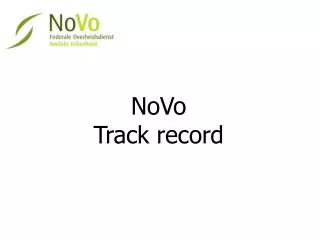 novo track record
