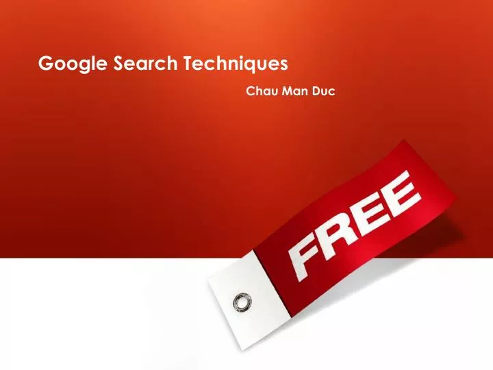 google search techniques