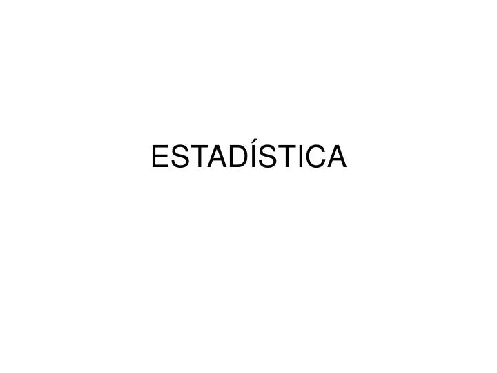 estad stica