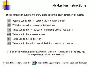 Navigation Instructions