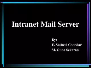 Intranet Mail Server