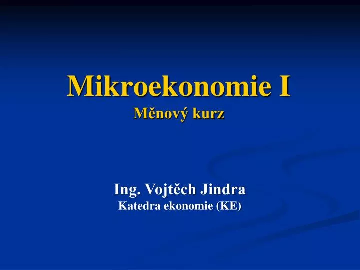 mikroekonomie i m nov kurz