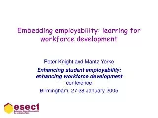 Embedding employability: learning for workforce development