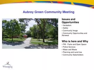 Aubrey Green Community Meeting