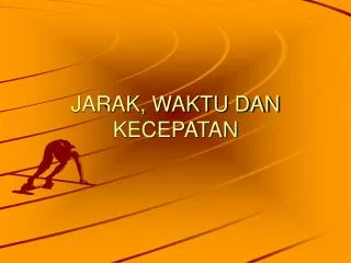 jarak waktu dan kecepatan