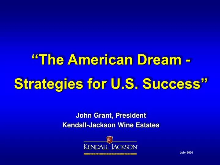 the american dream strategies for u s success