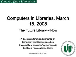 Computers in Libraries, March 15, 2005