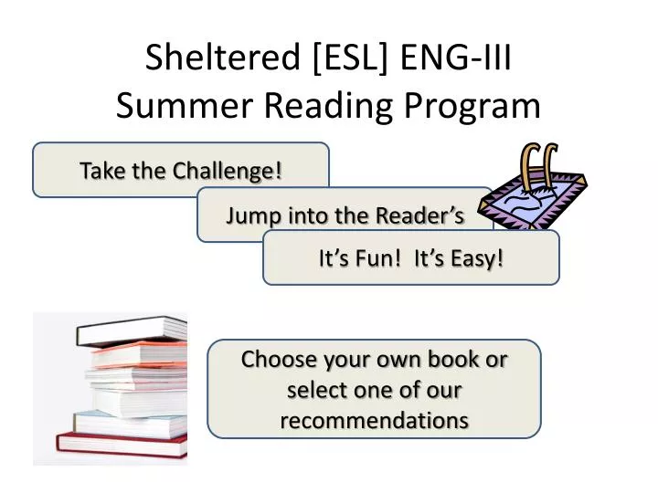 sheltered esl eng iii summer reading program