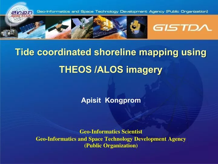 tide coordinated shoreline mapping using theos alos imagery