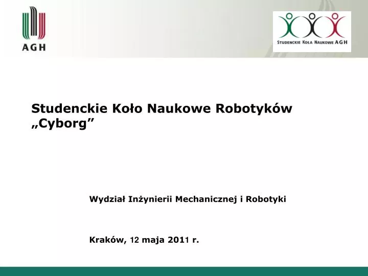 studenckie ko o naukowe robotyk w cyborg