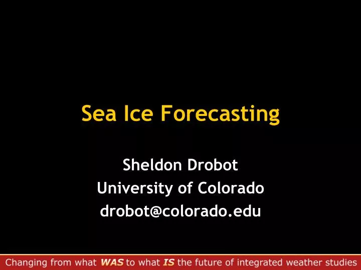sea ice forecasting