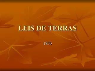 leis de terras