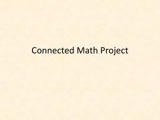 Connected M ath P roject