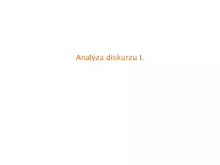 anal za diskurzu i