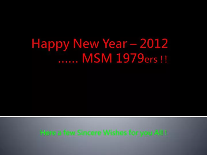 happy new year 2012 msm 1979 ers