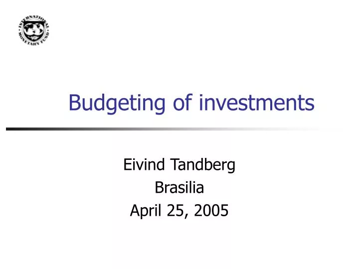 budgeting of investments