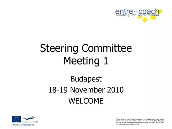steering committee meeting 1