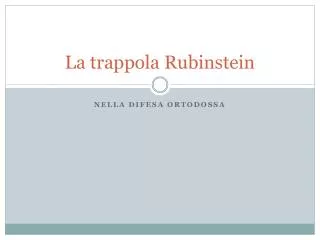la trappola rubinstein