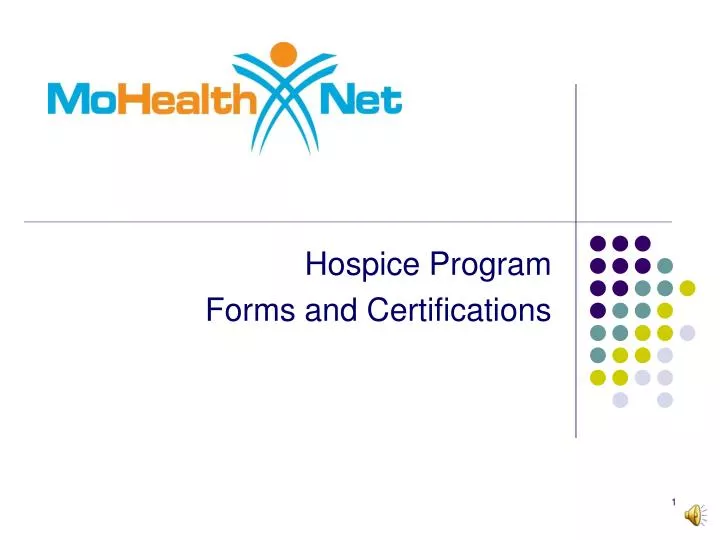 hospice program forms and certifications