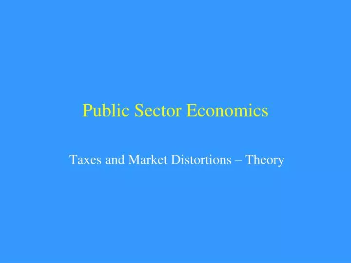 public sector economics