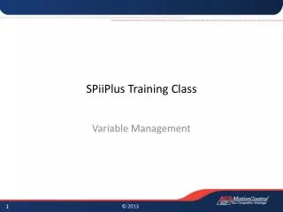 SPiiPlus Training Class