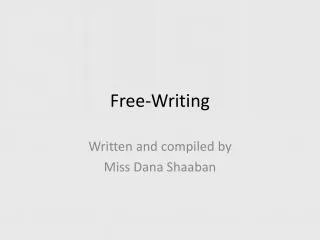Free-Writing