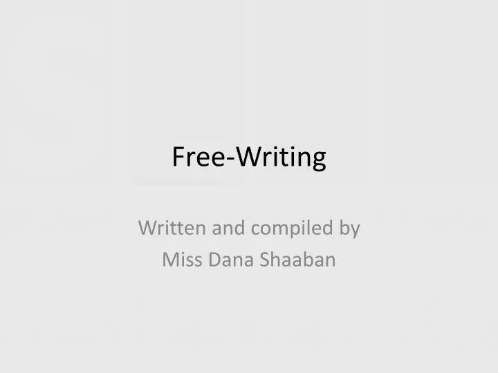 free writing