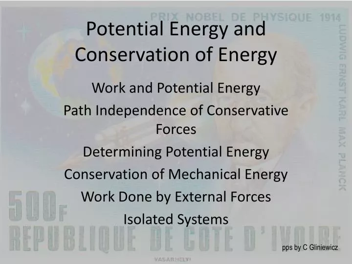potential energy and conservation of energy