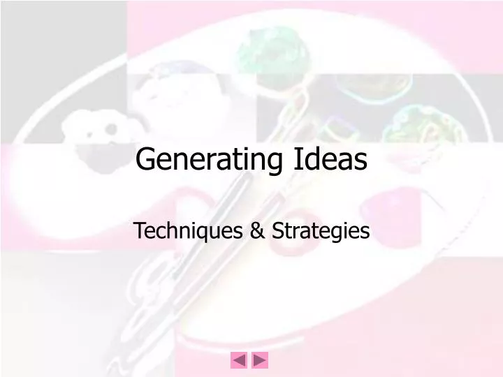 generating ideas