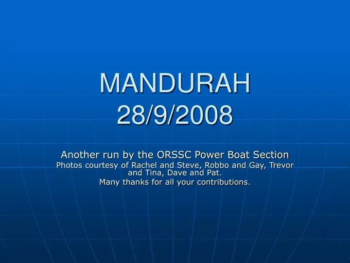 mandurah 28 9 2008