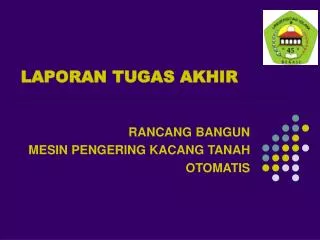 laporan tugas akhir