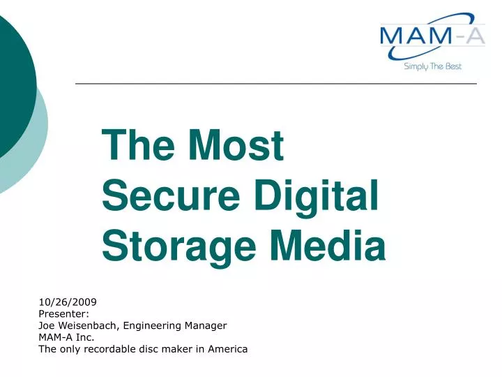 the most secure digital storage media