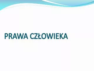 prawa cz owieka