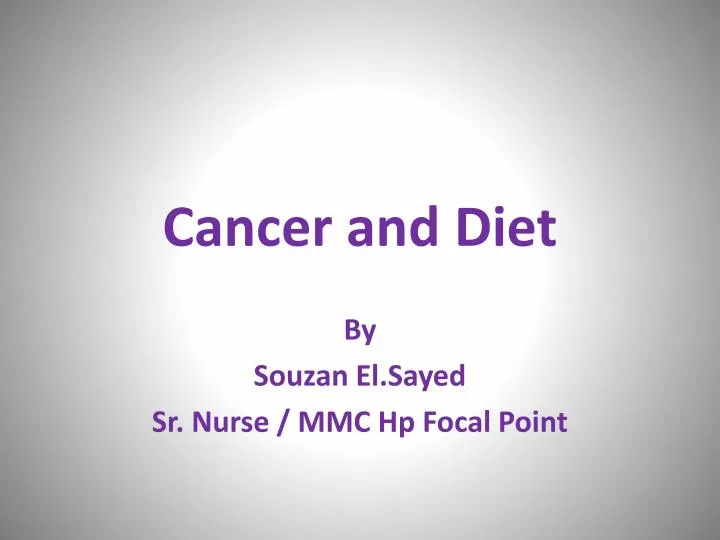 cancer and diet