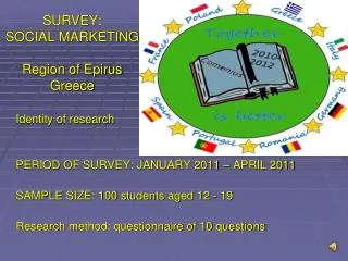 SURVEY: SOCIAL MARKETING Region of Epirus Greece