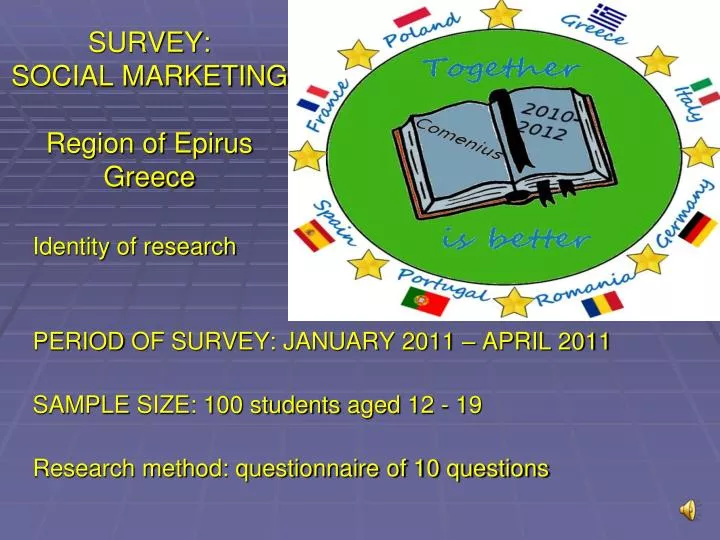 survey social marketing region of epirus greece