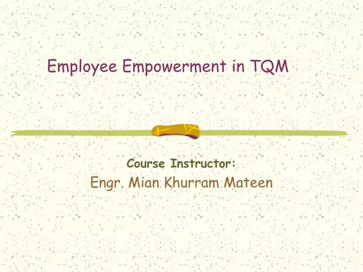 employee empowerment in tqm