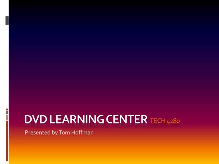 d vd learning center tech 4280