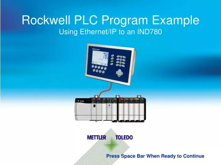 rockwell plc program example using ethernet ip to an ind780