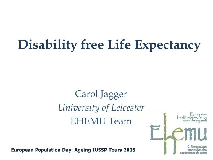 disability free life expectancy