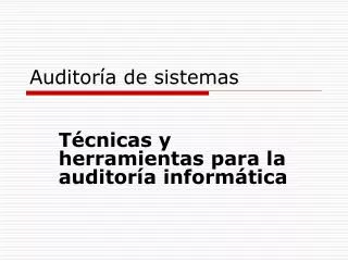 auditor a de sistemas