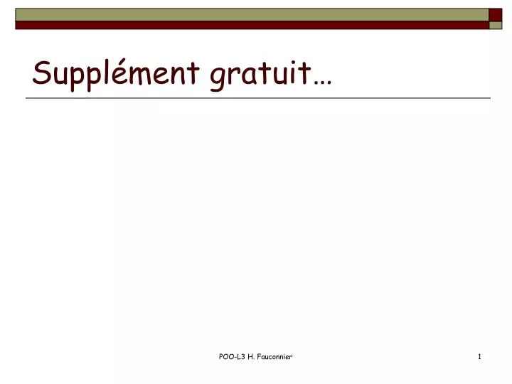 suppl ment gratuit