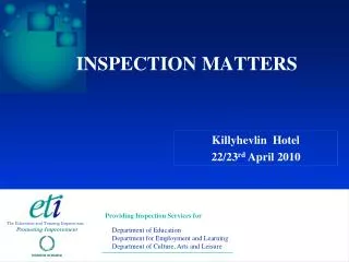 INSPECTION MATTERS