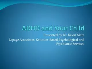 adhd and your child