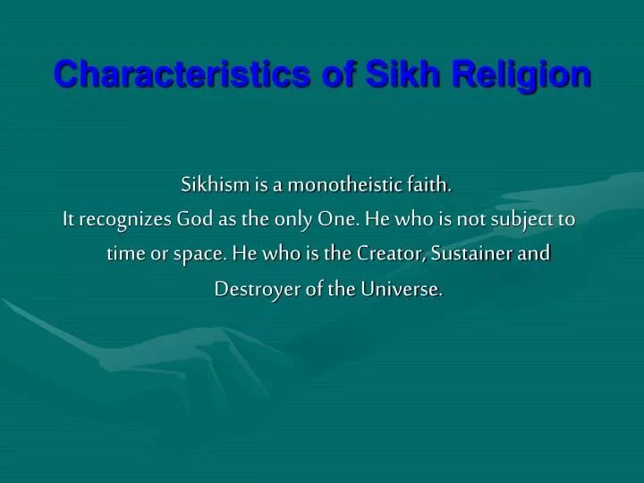 characteristics of sikh religion