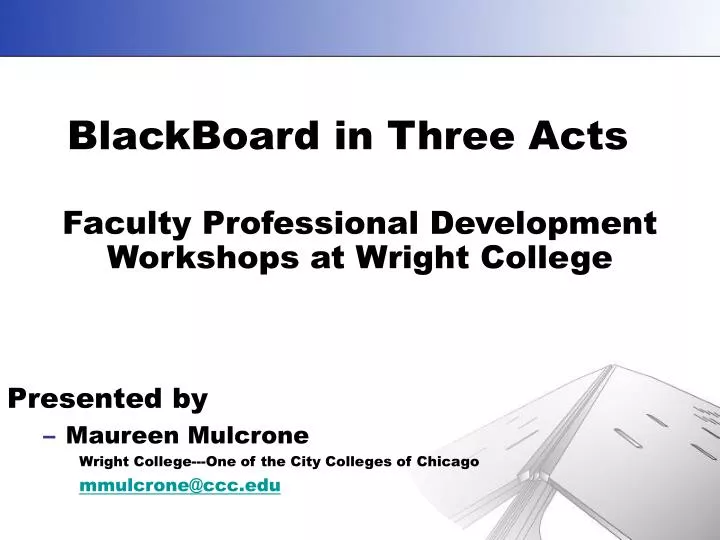 blackboard in three acts