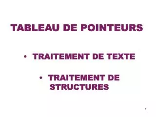 tableau de pointeurs
