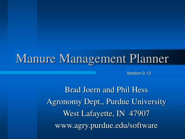 manure management planner