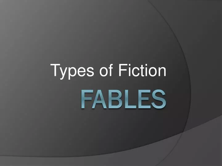 types of fiction