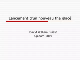 lancement d un nouveau th glac